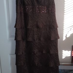 Bronze, exquisite formal dress